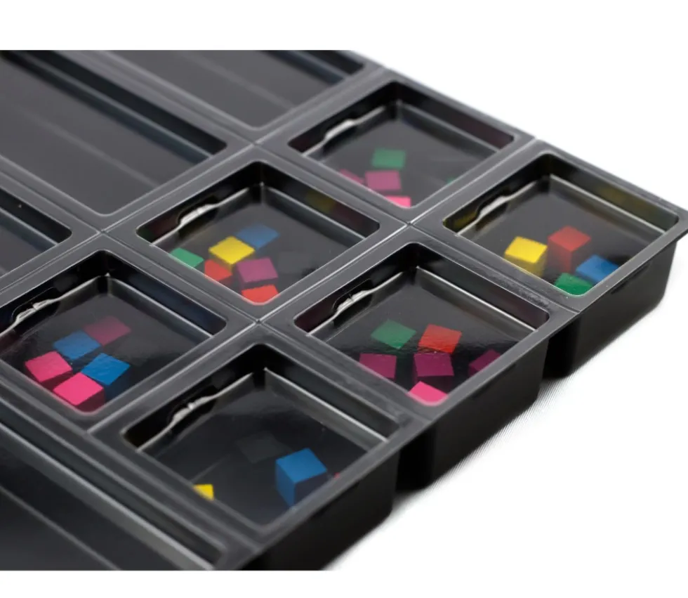 Zacabox - 18 compartiments modulaires avec couvercle - Sabot de rangement pour boite de jeu